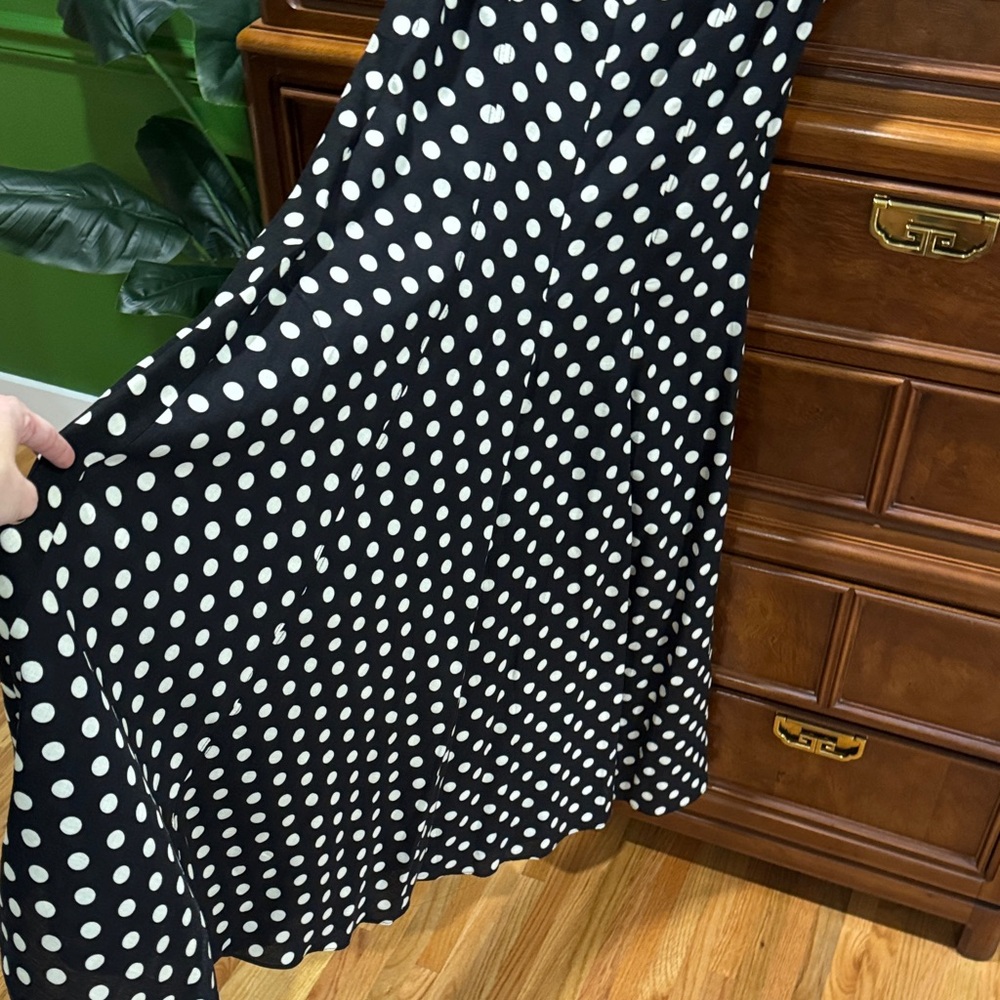 Zara Black and White Polka Dot Midi Dress Fall 2025 - Picture 5 of 6